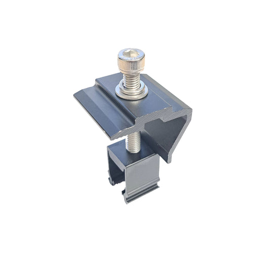 Universal End Clamp for Frame Height 30-48mm (Black)