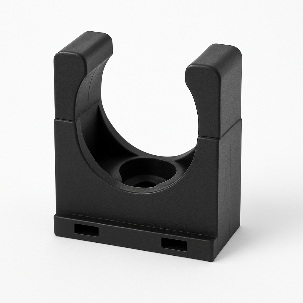Black Conduit Clamp Bracket – Secure Mounting for Solar Cable Conduits